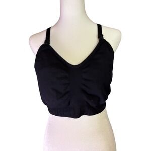 Kindred Bravely XL Pumping Nursing Sports Bra Black